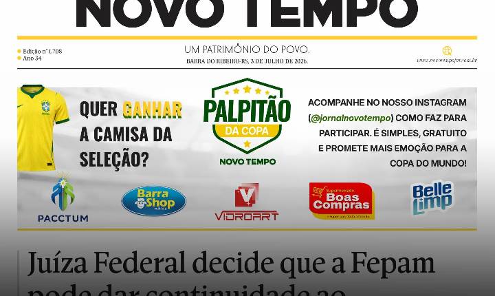 CLIQUE PARA LER A EDIÇÃO DE 3 DE JULHO