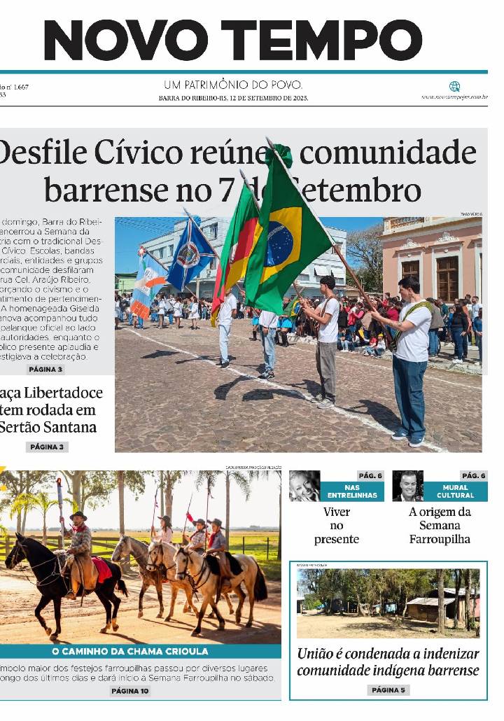 Edição de 12 de setembro de 2025.