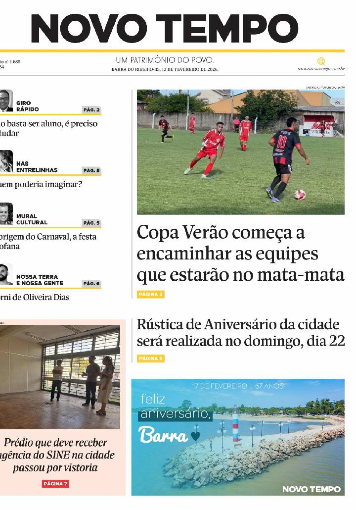 Edição de 13 de fevereiro de 2026