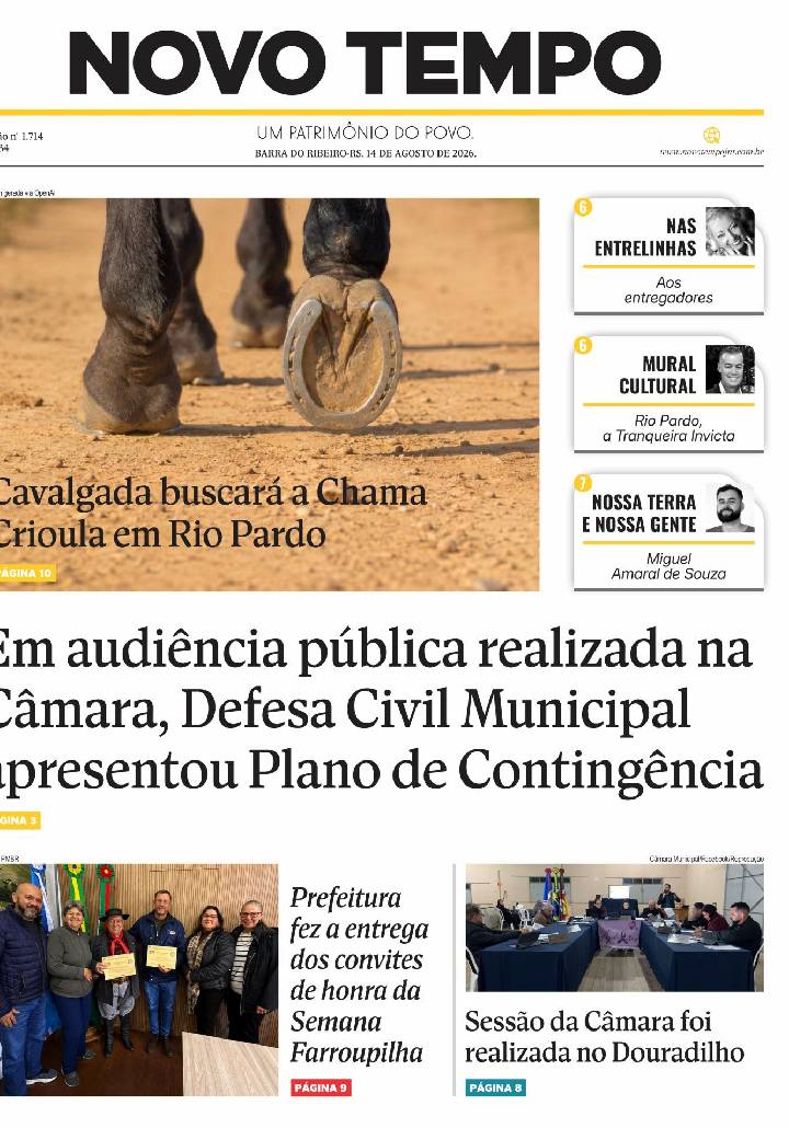 Edição de 14 de agosto de 2026