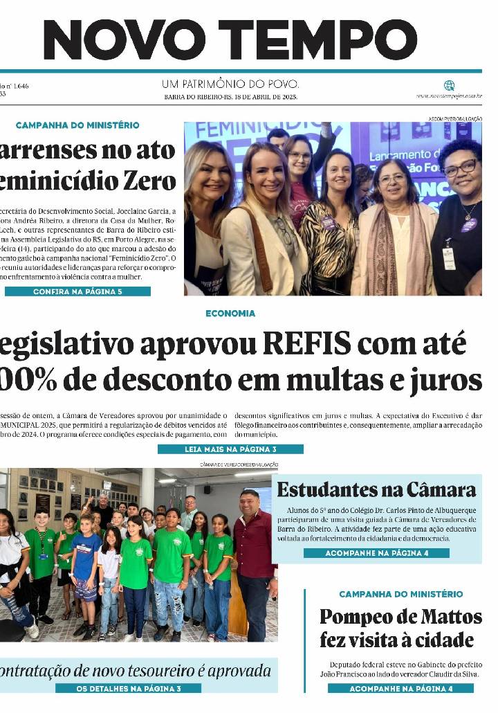Edição de 18 de abril de 2025