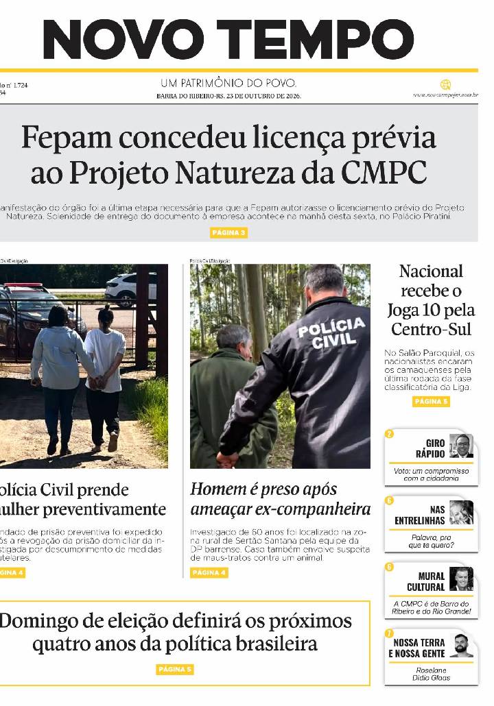 Edição de 23 de outubro de 2026