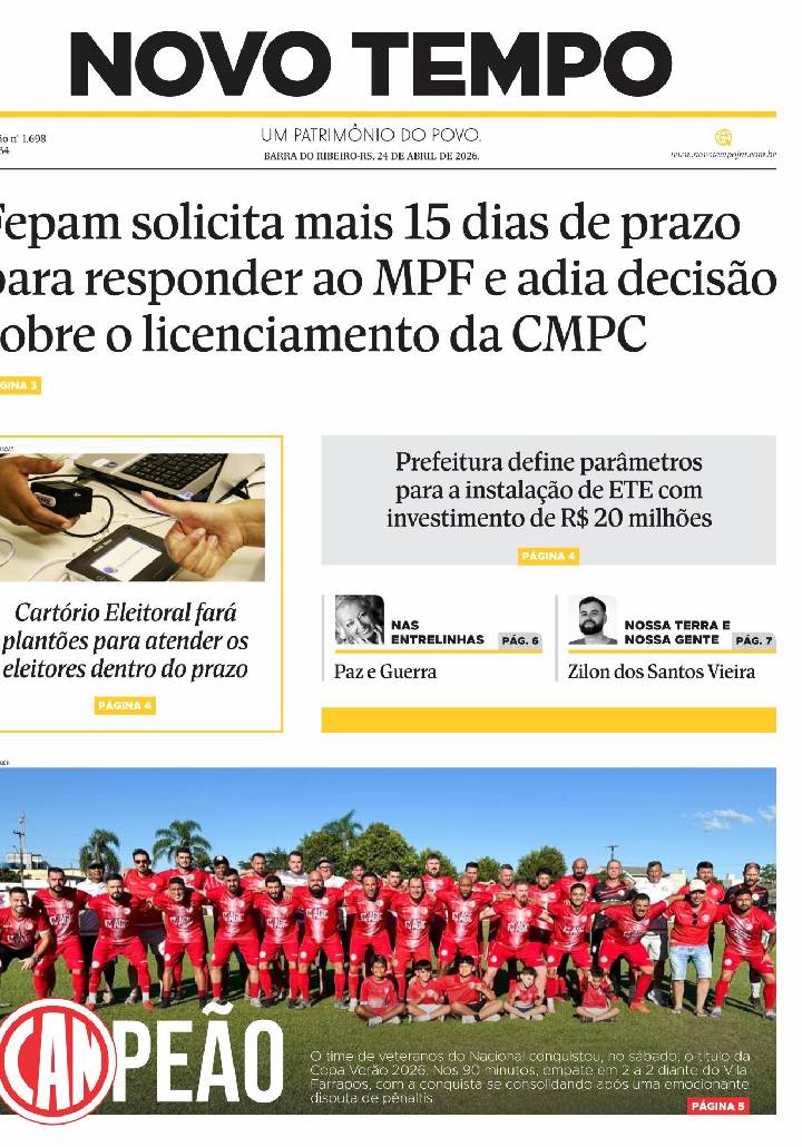 Edição de 24 de abril de 2026