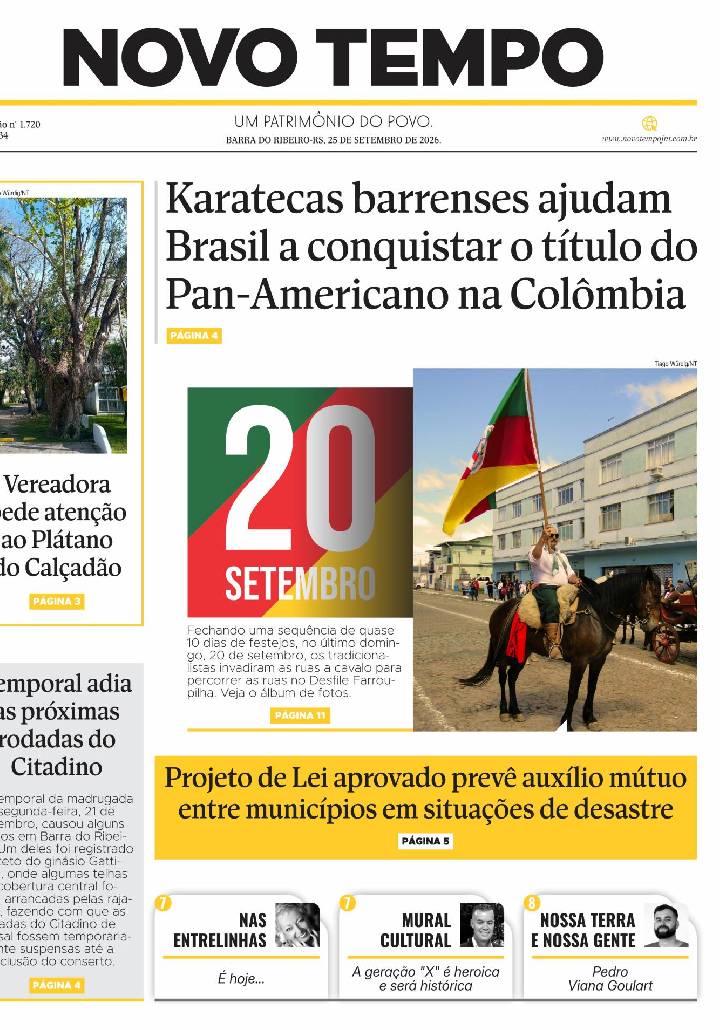 Edição de 25 de setembro de 2026