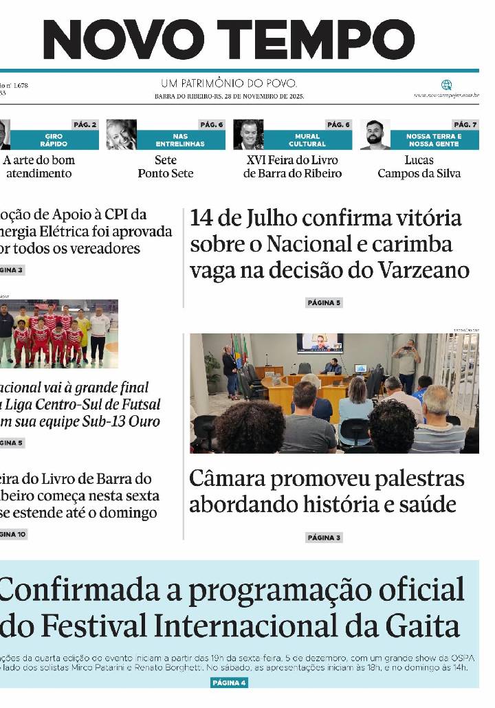 Edição de 28 de novembro de 2025.