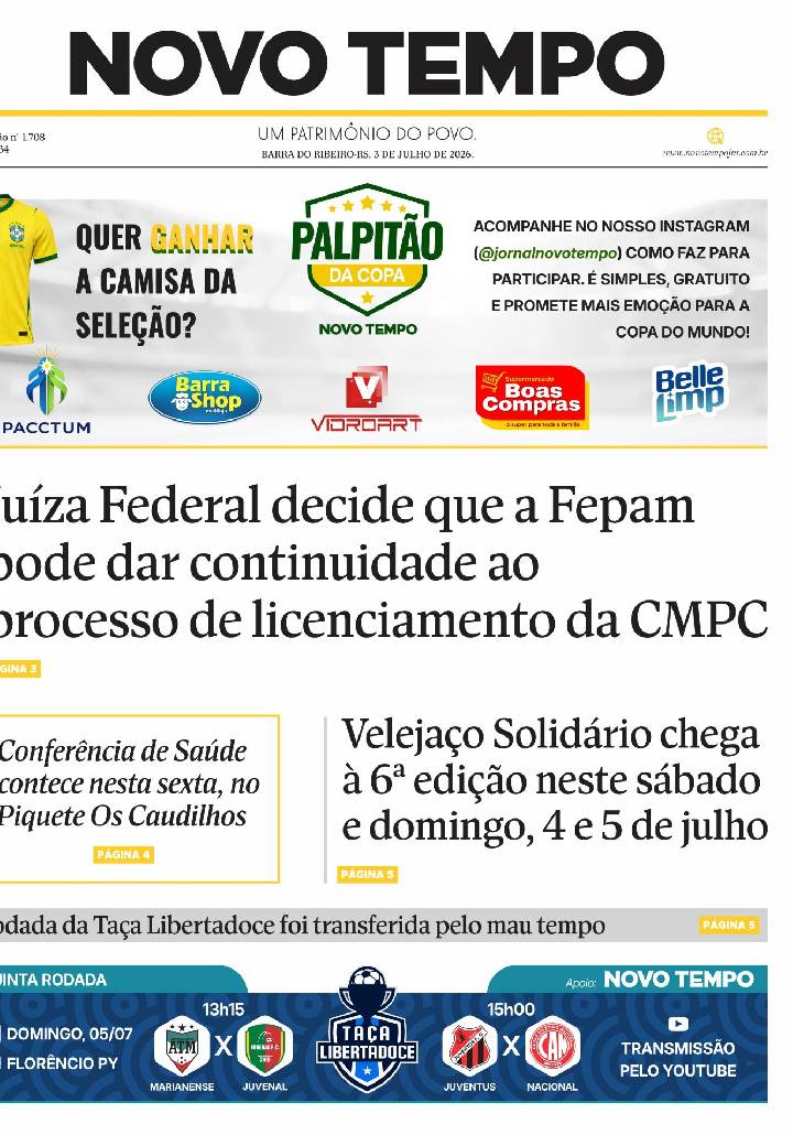 Edição de 3 de julho de 2026
