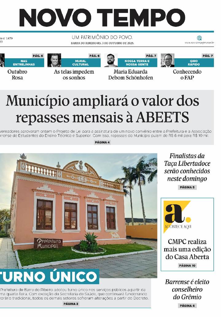 Edição de 3 de outubro de 2025.