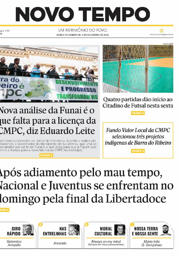 Edição de 4 de setembro de 2026