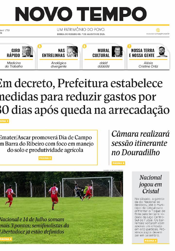 Edição de 7 de agosto de 2026
