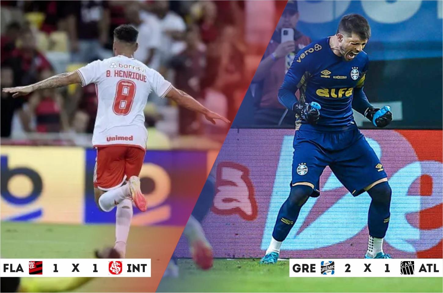 Primeira rodada do Brasileirão termina com Grêmio em 5° e Inter em 10°