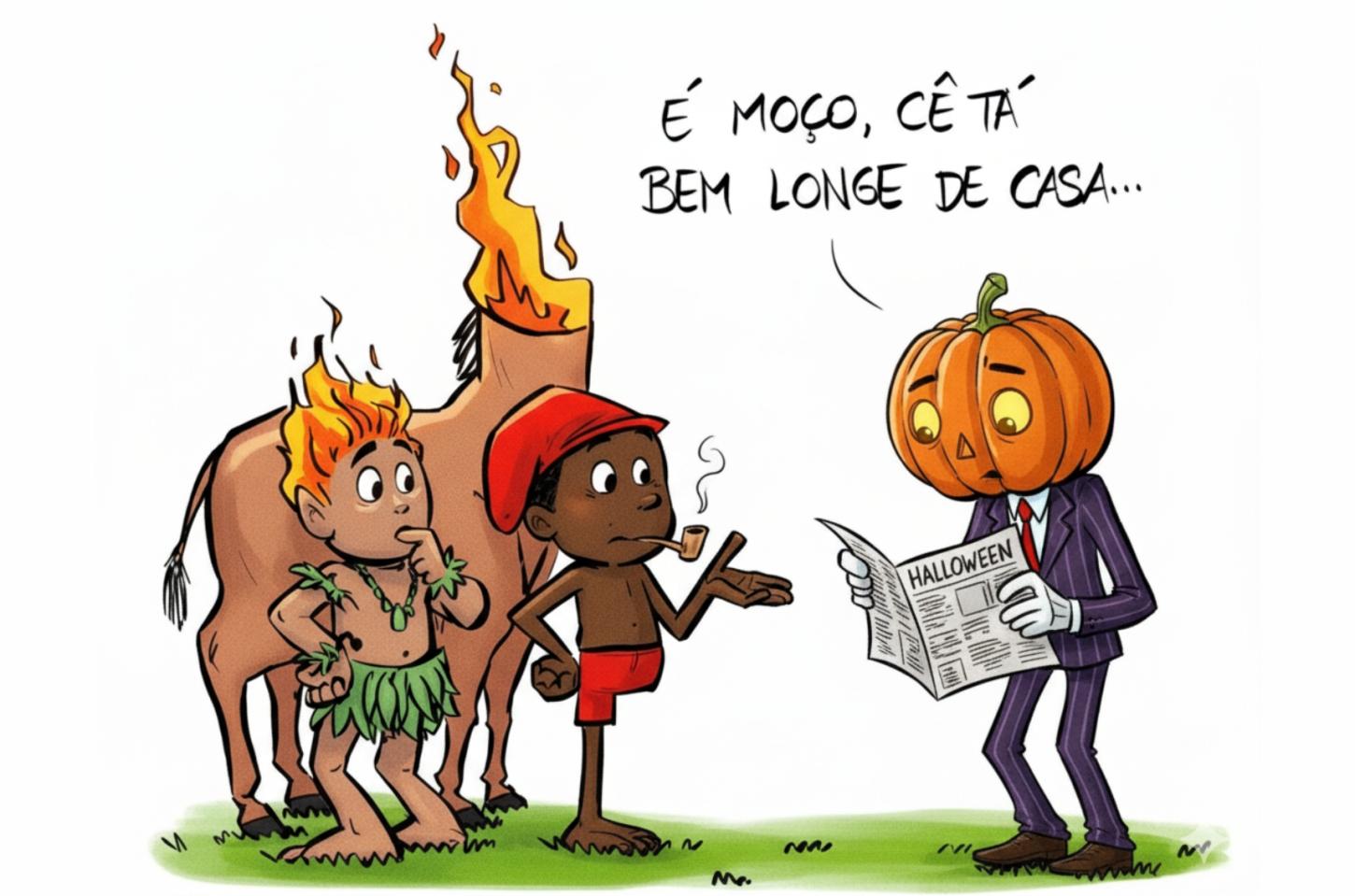 Saci-Pererê e seus amigos x Halloween