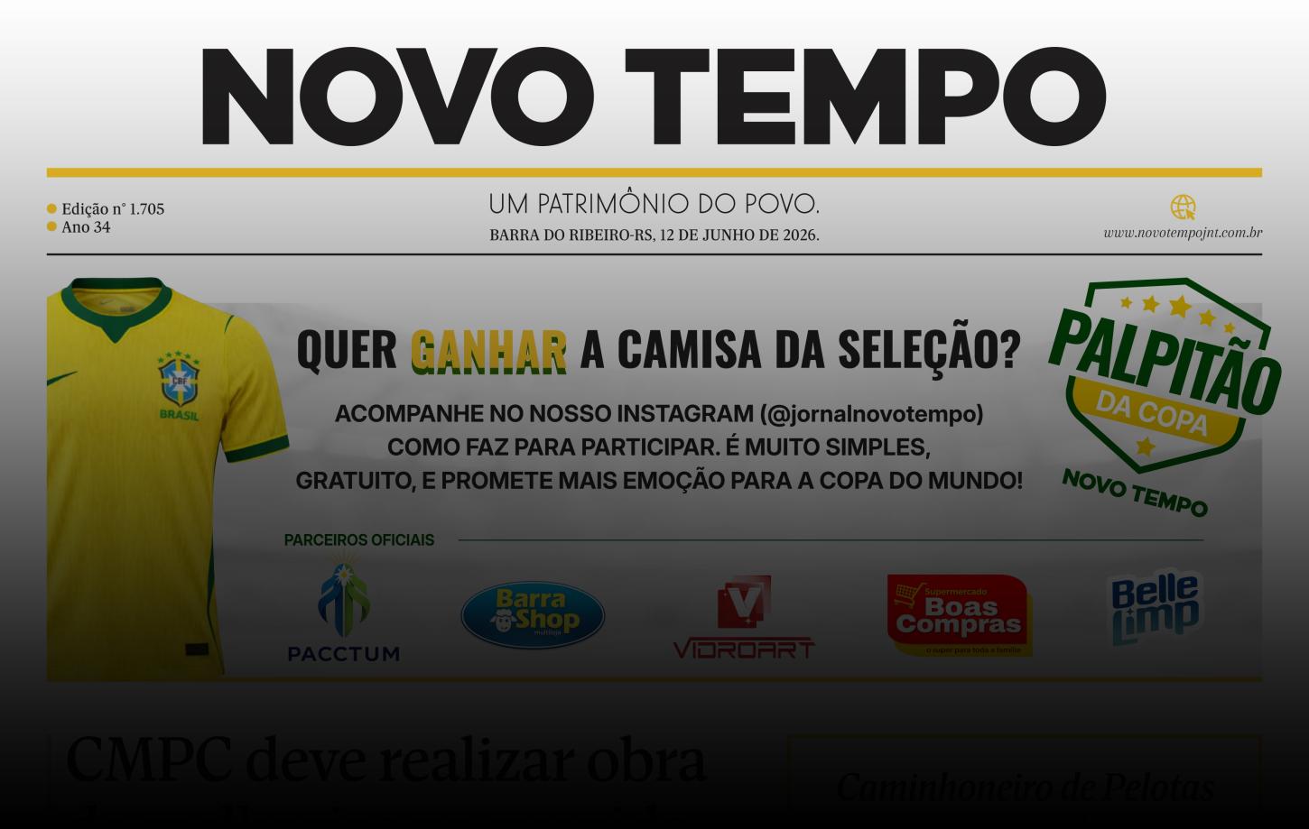 CLIQUE PARA LER A EDIÇÃO DE 12 DE JUNHO