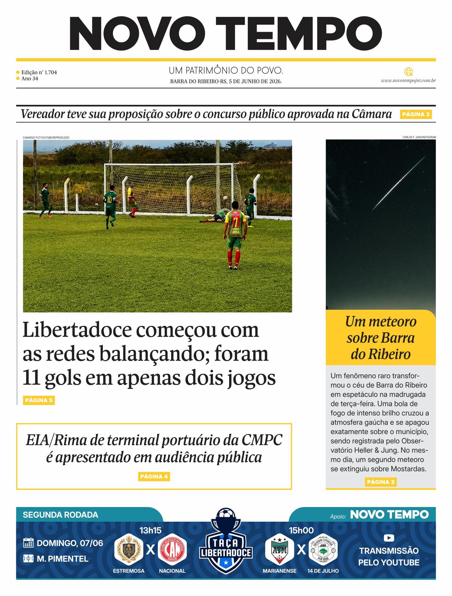 CLIQUE PARA LER A EDIÇÃO DE 5 DE JUNHO