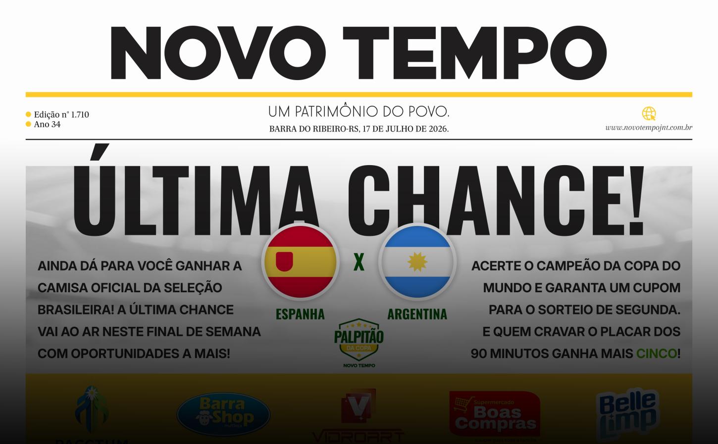 CLIQUE PARA LER A EDIÇÃO DE 17 DE JULHO
