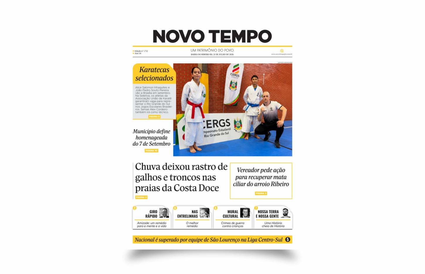 CLIQUE PARA LER A EDIÇÃO DE 31 DE JULHO