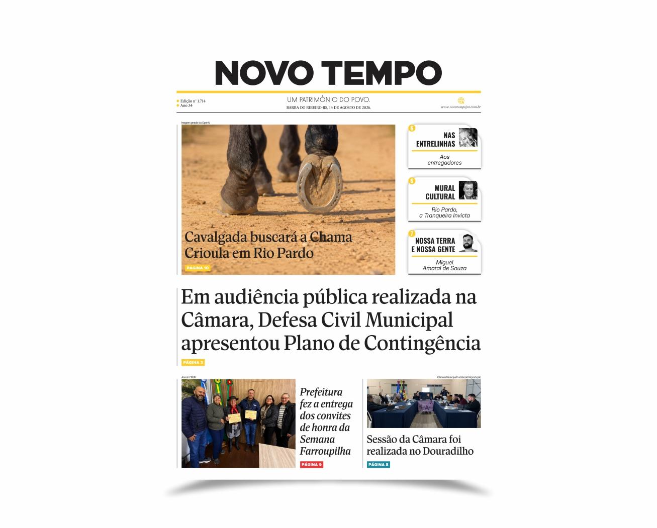 CLIQUE PARA LER A EDIÇÃO DE 14 DE AGOSTO