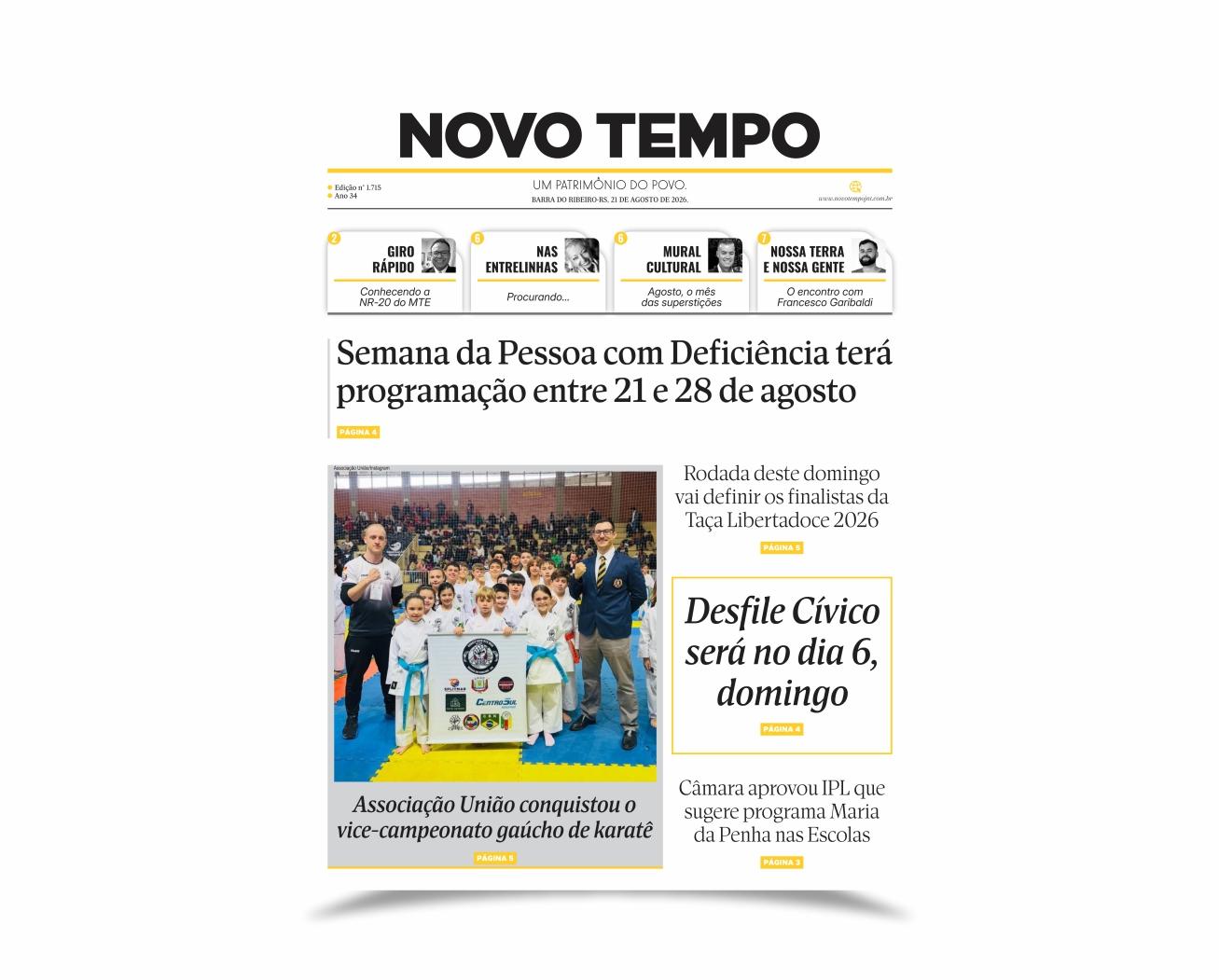CLIQUE PARA LER A EDIÇÃO DE 21 DE AGOSTO