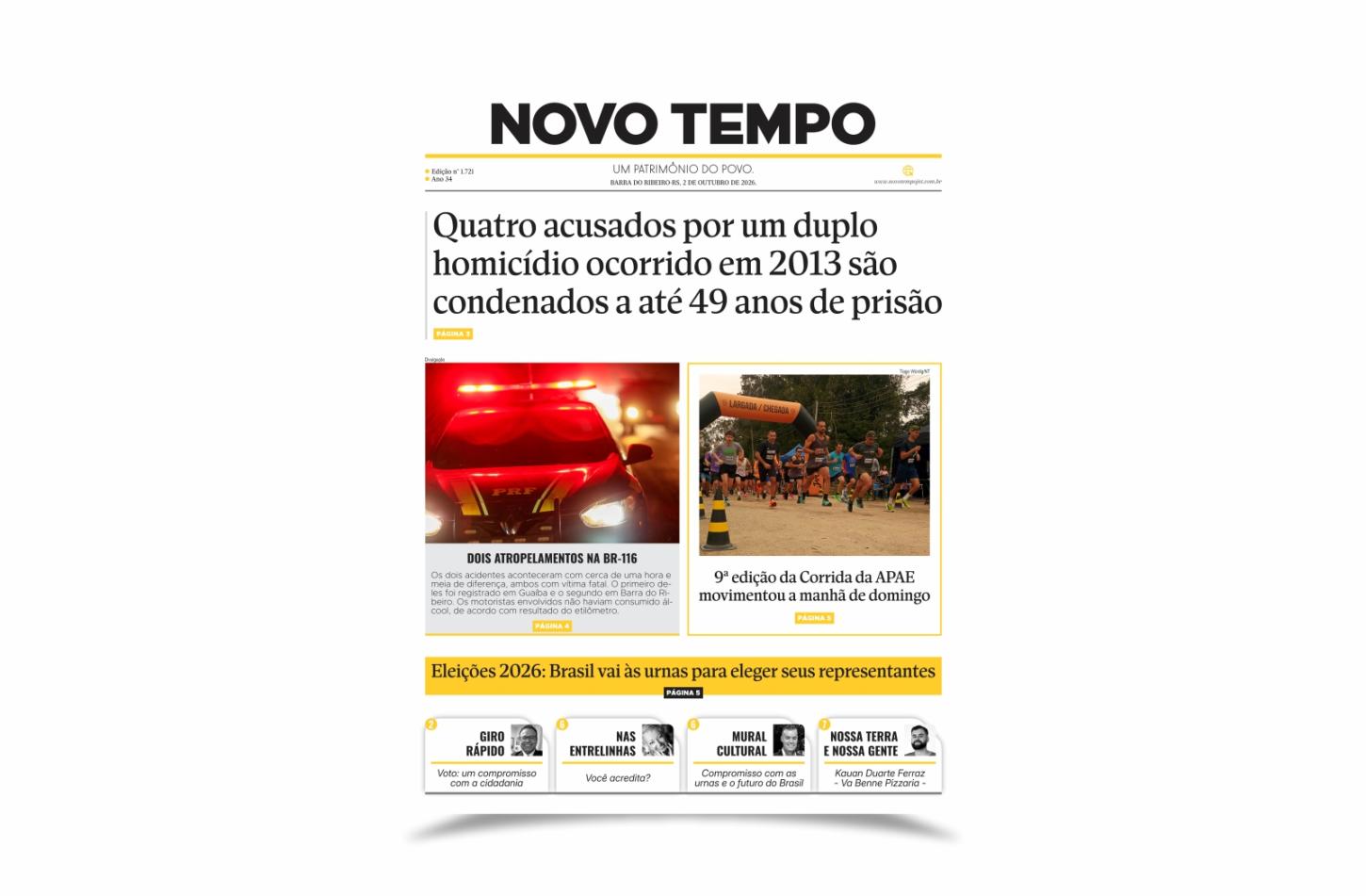 CLIQUE PARA LER A EDIÇÃO DE 2 DE OUTUBRO