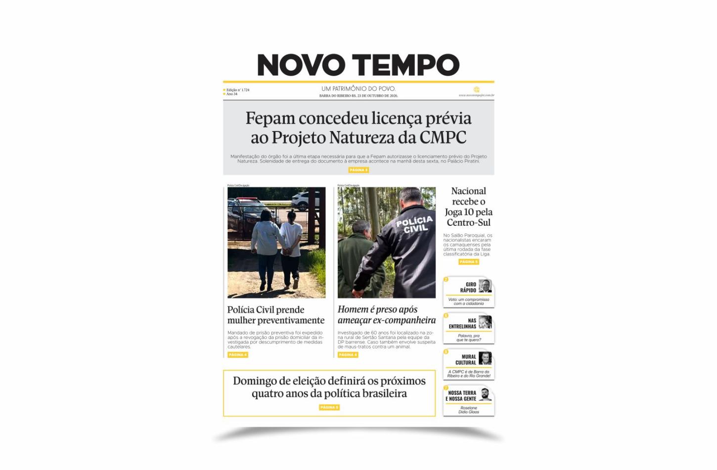 CLIQUE PARA LER A EDIÇÃO DE 23 DE OUTUBRO